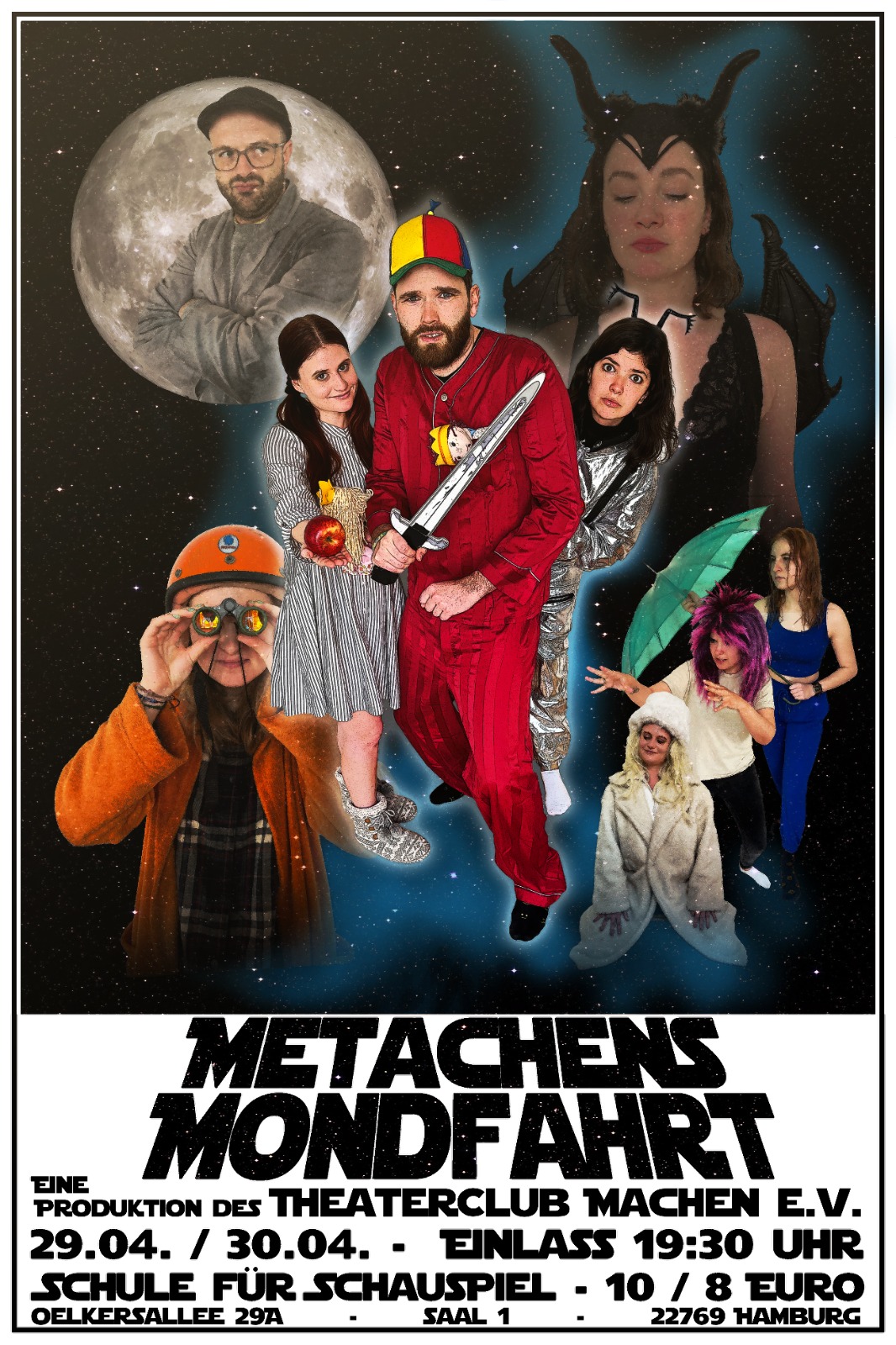 Plakat: Metachens Mondfahrt